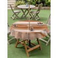 thumbnail image 4 of Outdoor Tablecloth with Umbrella Hole for Patio/Picnic/Party/Camping, Brown Grey Waterproof Table Cloth Round Cover Washable, Abstract Art Oil Painting Blue Ombre (Dia 54"), 4 of 9