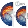 thumbnail image 3 of FMSHPON Fire Water Baseball Xmas Christmas Tree Skirt Stand Mat for Holiday Party Decoration Indoor Outdoor 36 inches, 3 of 6