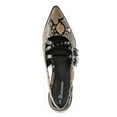 thumbnail image 4 of No Boundaries Women's Faux Leather Strappy Moto Flats, 4 of 5