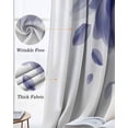 thumbnail image 3 of Modern Blue Blackout Curtains for Bedroom Living Room Darkening Curtains 63 Inches Long Gradient Floral Abstract Bohemian White Window Curtain 2 Panels Set Window Treatment Grommet Drapes 42"x63", 3 of 9