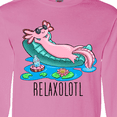 thumbnail image 4 of Inktastic Relaxolotl- Cute Axolotl on Summer Vacation Long Sleeve T-Shirt, 4 of 5
