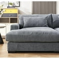 thumbnail image 3 of Uspridefurniture Modern Corduroy Double Chaise Sleeper Sofa, Gray, 3 of 5