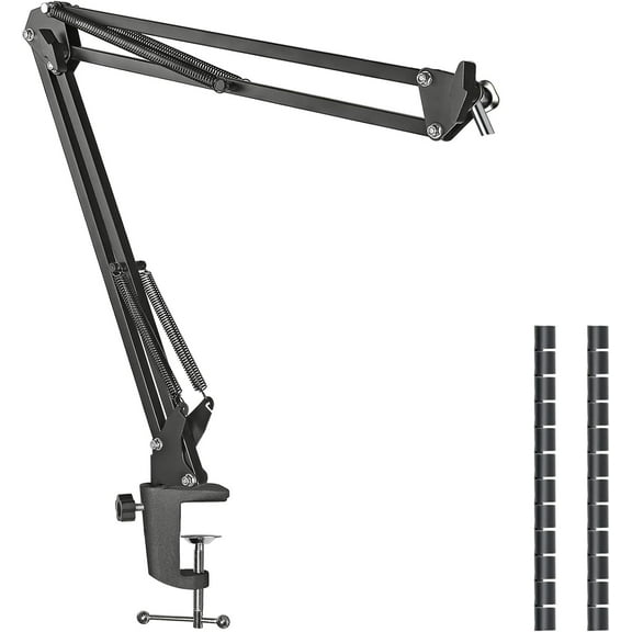 Snowball iCE Mic Boom Arm Microphone Stand with Pop Filter, Compatible with Blue Snowball Ice USB Microphone for Computer with Cable Sleeve by SUNMON