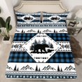 thumbnail image 2 of Castle Fairy Boys Girls Animal Bear Twin Sheet Sets 3pcs,Geometric Plaid Grid Twin Fitted Sheet Microfiber,Jungle Wildlife Breathable Flat Sheet,Ultra Soft Home Decor, 2 of 7