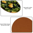 thumbnail image 5 of Pear Microfiber Leather Round Coasters (6PCS) - 11x11 cm/4.3x4.3 in - Set of 6 Drink Coasters for Home and Office Use, 5 of 6