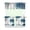 Blue Circle, variant on Blue Circle 3-Piece Kitchen Curtains Set Kitchen Curtains Sets with Valance for Windows Rod Pocket Machine Washable Kitchen Decor(54"x18" 2x27.5"x24")