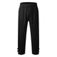 thumbnail image 4 of Pantalones de playa lisos con abertura para hombre: algodón y lino, cintura elástica, informales/vacacionales, tallas S-XXXL, cintura de 74-98 cm, 4 of 8