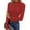 Red, variant on Mock Turtleneck Thermal Long Sleeve Shirts for Women Undershirts Basic Fitted Tees