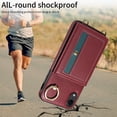 thumbnail image 2 of Allytechgroup Wallet Case for Apple iPhone XR, With Shoulder Strap Cards Slots Ring Holder Stand Cards Slots RFID Blocking Phone Case for Girls Women, Red, 2 of 11