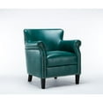 thumbnail image 3 of Home Square Faux Leather Club Accent Chair in Teal Green - Set of 2, 3 of 10
