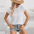 thumbnail image 6 of Fjuchai Women's Tops Short Sleeve T-Shirt Tees Round Neck Casual Loose Spring Summer Loose Female T-Shirts S-XXL, 6 of 9