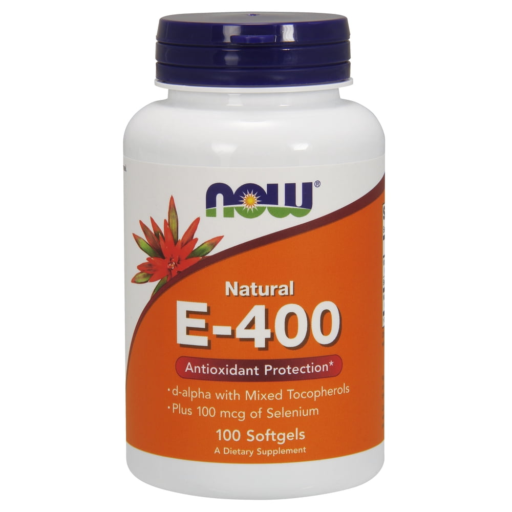 NOW Foods - Vitamin-E 400 IU - 100 Softgels - Walmart.com - Walmart.com