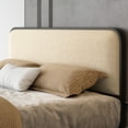 thumbnail image 5 of SHA CERLIN Full Size Metal Platform Bed Frame with Curved Headboard and Under-bed Storage, Beige, 5 of 7