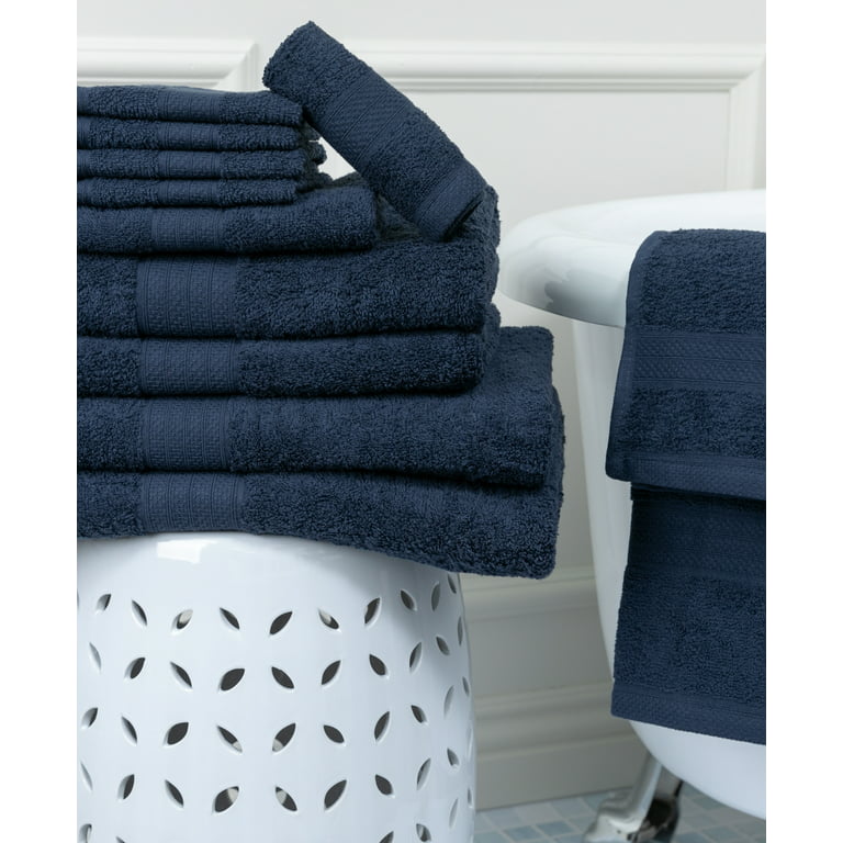 Baltic Linen 100% Cotton 12 Piece Luxury Towel Set - Cobalt