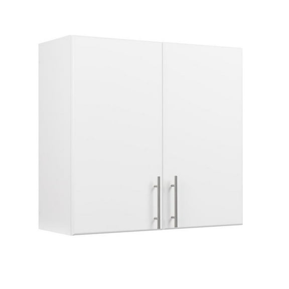 Pemberly Row Engineered Wood Contemporary 32" Wall Cabinet in White