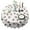 White Cow Head, variant on Light Gray Cow Black Spot Pattern Round Tablecloth 60"x60",Wrinkle Wipeable Table Cloth for Kitchen Dining Room Picnic Patio Party