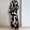 Black, variant on Floleo Women's Abstract Print Long Sleeve Button Down Shirt and Wide Leg Pants Set Elegant Casual Two Piece Outfit for Work Vacation Daily Wear