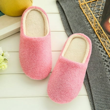 

QWZNDZGR Non-Slip Floor Cute Slides Warm Couple Slippers for Bedroom Women Slippers Indoor Plush Soft Cute Bear Cotton Slipper Shoes