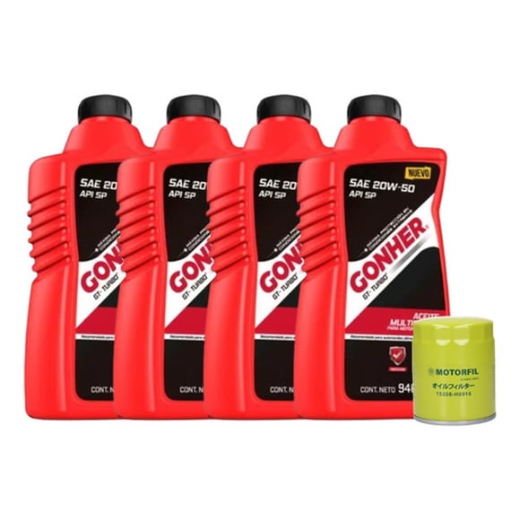 Kit Cambio De Aceite Para Tsuru Con Aceite 20w50 Gonher
