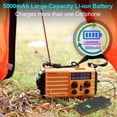 thumbnail image 3 of Batería externa solar con manivela Weather Radio Mesqool 5000, 3 of 7