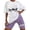 White, variant on ibiyuan Outfits For Women 2 Piece Sets Stylish Women's Casual Two Piece Set Round Neck Short Sleeve Top and Shorts Outfit