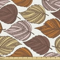 thumbnail image 1 of Autumn Fabric by the Yard Upholstery, Continuous Pattern of Zentangle Style Ornamental Leaves in Pastel Tones, Decorative Fabric for DIY and Home Accents, Multicolor by Ambesonne, 1 of 5