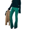 thumbnail image 4 of Txlixc Pantalones de mujer, cintura elástica, pantalones de campana de piernas anchas Txlixc  moda, 4 of 8