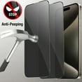 thumbnail image 2 of For iPhone 16e/16/16pro Max/15/15 Pro Max/14/14 Pro Max/13/13 Pro Max/12/12 Pro Max/11pro Max Privacy Protection Film, 9H Polished Glass Screen Protector for iPhone 11-2 Pack, 2 of 8