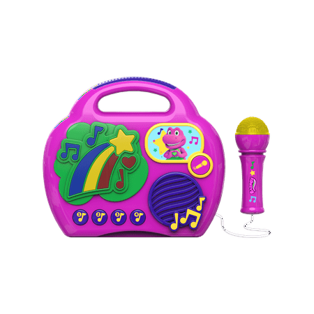 Barney Sing Along Boombox, Includes Microphone and Built-in Music, Children Ages 3+