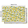 thumbnail image 6 of Cute Lemon and Flowers Table Placemats Set of 4, Durable Flax Linen Heat Resistant and Wrinkle Free, Machine Washable Design for Fruit Themed Summer Kitchens, 6 of 6