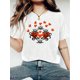 thumbnail image 1 of Valentine's Day Women's Fashionable LOVE Print T-Shirt - Casual Short Sleeve Crew Neck Top - Lightweight & Breathable For Spring & Summer Wardrobe, 1 of 6