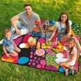 thumbnail image 7 of Color Wave Point Geometry Outdoor Picnic Blanket, Foldable Waterproof Beach Mat, Portable Beach Blanket for Beach Camping, Hiking, Family Concerts, 7 of 7