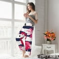 thumbnail image 4 of Uemuo Pink Flamingos Pattern Women's Wide Leg Palazzo Lounge Pants with Pockets Light Weight Loose Comfy Casual Pajama Pants-Medium, 4 of 9
