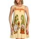 thumbnail image 1 of Fotbe Gnomes Happy Thanksgiving Vestido de Verano sin Mangas para Mujer – Vestido Midi Línea A, Estilo Camiseta Floral, Vestido Playero Casual y Fluido, 1 of 7