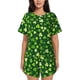 thumbnail image 1 of Balery Happy St. Patrick's day Conjunto de Pijama para Mujer con Estampado, Dos Piezas de Manga Corta y Shorts, Ropa de Dormir Suave con Cuello Redondo y Bolsillos-X-Large, 1 of 6