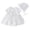 White, variant on Baby Girls Spring Summer Bow Tie Short Sleeve Fashion Indoor Outdoor Hat Dress Birthday Clothing for Baby Girl 3-6 Months