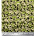 thumbnail image 1 of Soimoi Green Poly Georgette Fabric Dot,Camouflage Texture & Giraffe Animal Fabric Prints by Yard 42 Inch Wide, 1 of 1