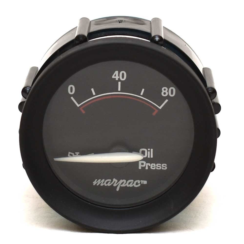 Marpac Boat Oil Pressure Gauge 72095 Faria 2 Inch Black GP8023A