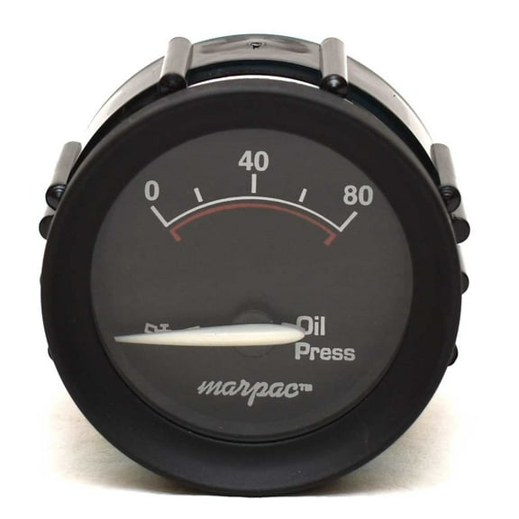Marpac Boat Oil Pressure Gauge 7-2095 | Faria 2 Inch Black GP8023A