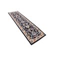 thumbnail image 2 of Unique Loom Kashan Traditional Floral Area Rug, 2 Feet 2 Inch x 8 Feet 2 Inch, Navy Blue/Ivory, 2 of 2