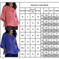 thumbnail image 2 of Women's Linen Plus Size Loose Casual 3/4 Sleeve Baggy Peasant Blouse, 2 of 2