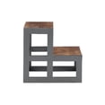 thumbnail image 4 of Pemberly Row Modern Metal Bed Steps With Iron Frame in Gunmetal Gray, 4 of 15