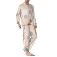 thumbnail image 2 of Bingfone Men's Pajama Set 2 Piece Loungewear PJs, Long Sleeve with Pajama Pants-Animals Riding Across The Sky1, 2 of 7