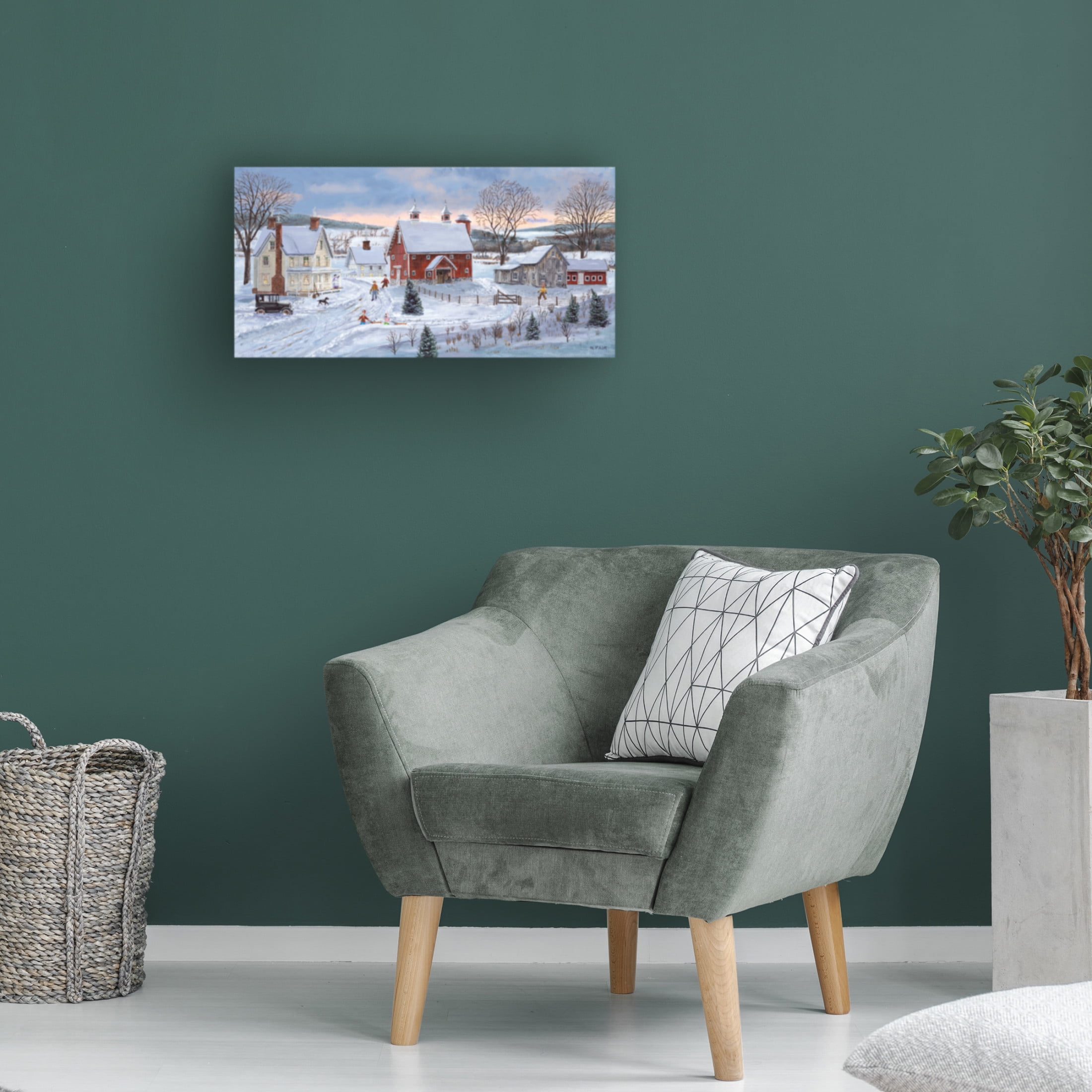 Canvas Wall Art - Bob Fair 'Call to Dinner' Wall Art for Living Room, Bedroom, or Office Décor by Trademark Fine Art - 19 x 10 Inches