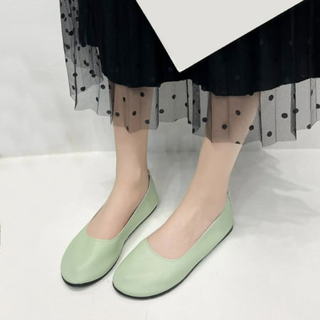 

Cathalem Slingback Sandals Women Fashion Summer Women Casual Shoes Flat Lightweight Shallow Mouth Casual Womens Shoes Size 12 Green 8.5