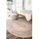 Tappeto Area NuLOOM Tammara Intrecciato A Mano In Cotone Riciclato, Multicolore, Ovale 2,4x3,4 M