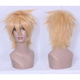 thumbnail image 6 of Unique Bargains Human Hair Wigs for Women Lady 13" Yellow Curly Wig with Wig Cap, 6 of 6