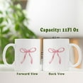 thumbnail image 6 of Preppy Coquette Pink Bows Coffee Mugs, Cute Gifts For Women Girls, Pink Ribbon Bow Ceramic Coffee Mug, Minimalist Girly Coffee Cup, 11oz Ceramic Cup White, 6 of 6