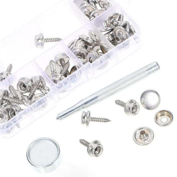 CATIEBYE Kit de Boutons-Pression en Tissu Kit de Boutons-Pression Plastique 1 Ensemble 0.55x0.55x0.24 Po Prise Sécurisée