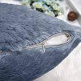 thumbnail image 5 of Home Soft Things Faux Fur Throw Pillow Cover 4 Piece Set-Orion Blue - 20" x 20", 5 of 9